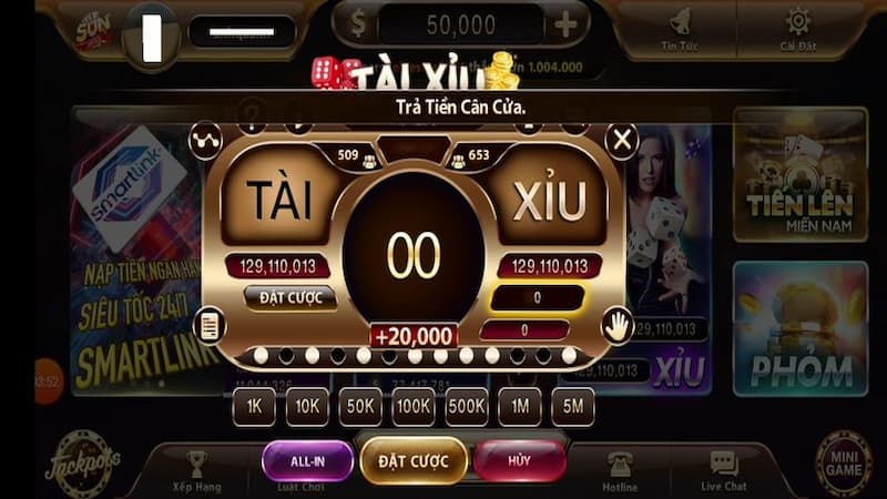 Đa dạng cửa cược để chơi trong game tài xỉu AEsexy Sunwin